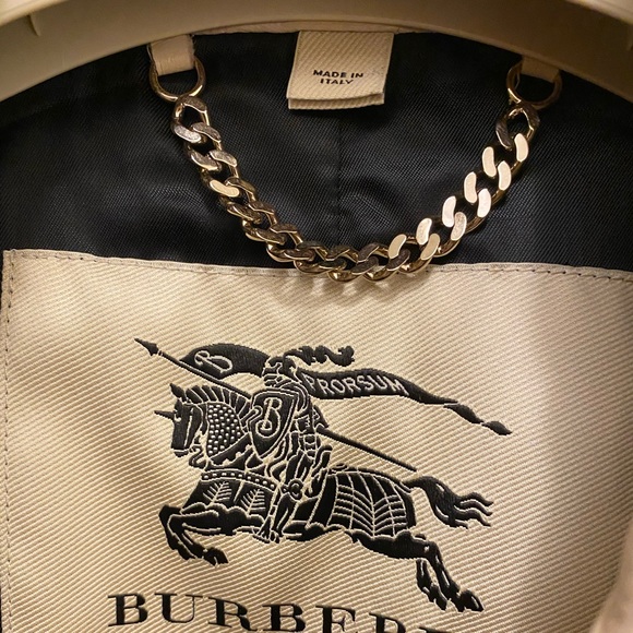 Burberry London beige cream leather trench coat - Picture 11 of 13